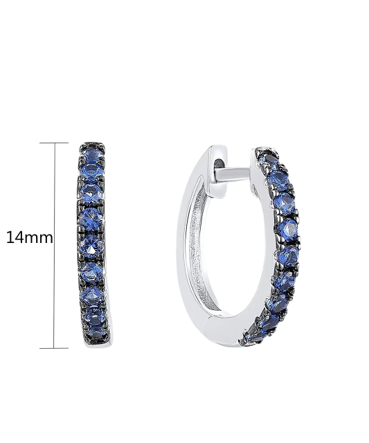 Серьги из серебра с цирконами