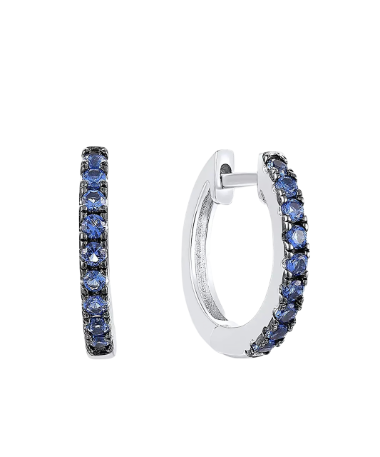 Серьги из серебра с цирконами