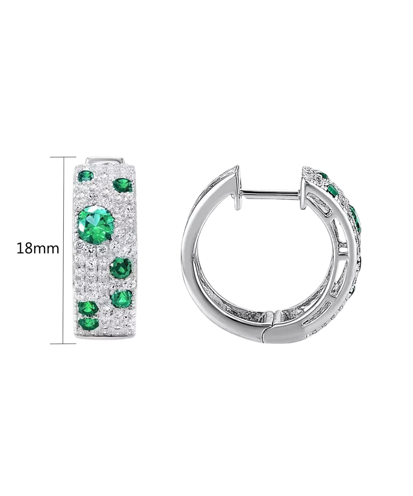 Hõbedast kõrvarõngad tsirkoonide ja spinellidega