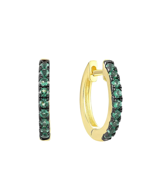 Kullatud Hõbedast spinellidega kõrvarõngad