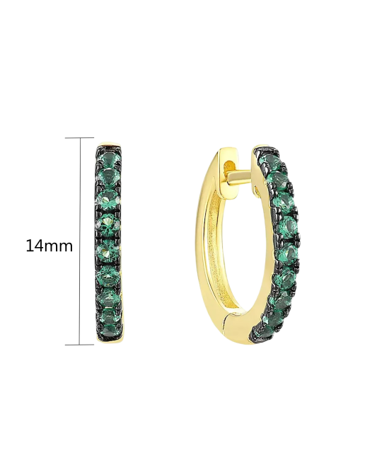 Позолоченные серебряные серьги со шпинелями