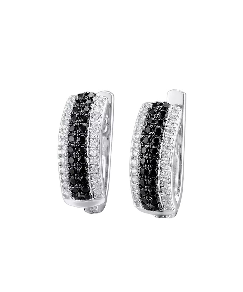 Hõbedast kõrvarõngad tsirkoonide ja spinellidega