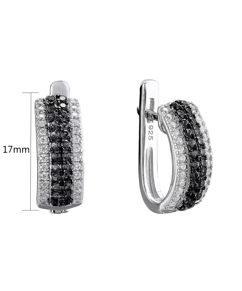 Hõbedast kõrvarõngad tsirkoonide ja spinellidega