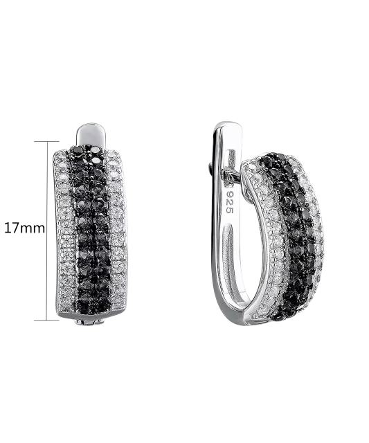 Hõbedast kõrvarõngad tsirkoonide ja spinellidega