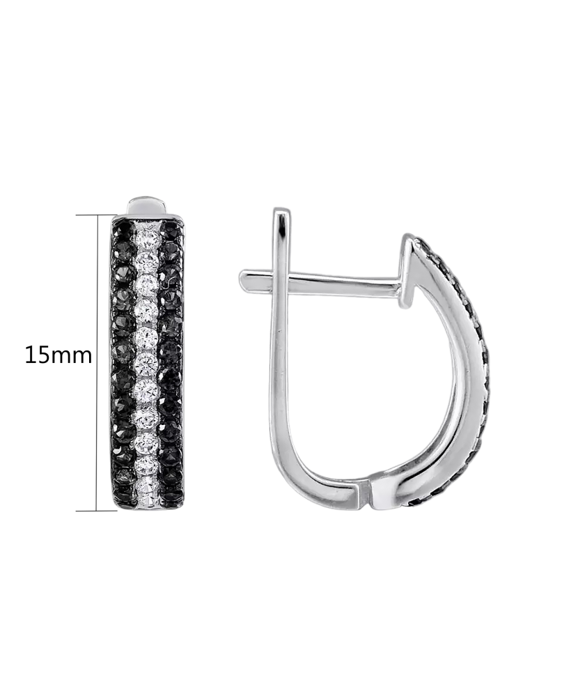 Hõbedast kõrvarõngad tsirkoonide ja spinellidega