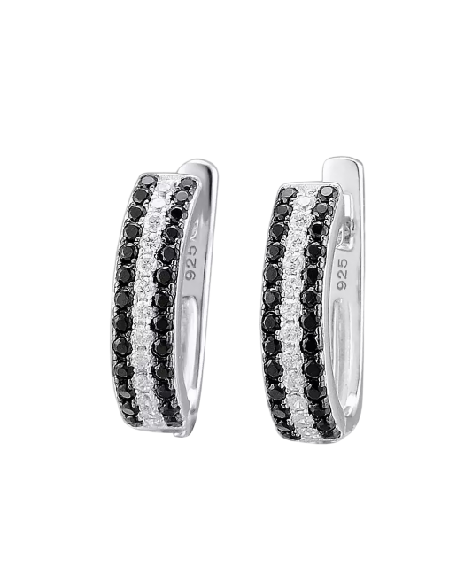 Hõbedast kõrvarõngad tsirkoonide ja spinellidega