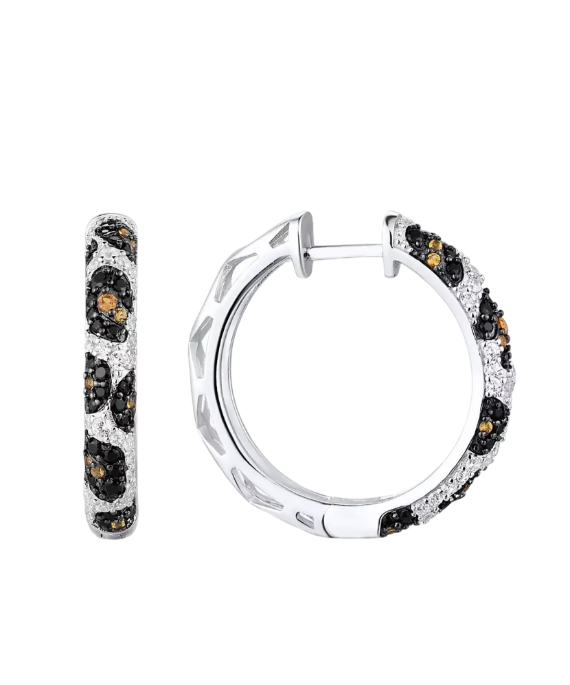 Hõbedast kõrvarõngad tsirkoonide ja spinellidega