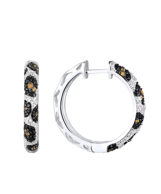 Hõbedast kõrvarõngad tsirkoonide ja spinellidega