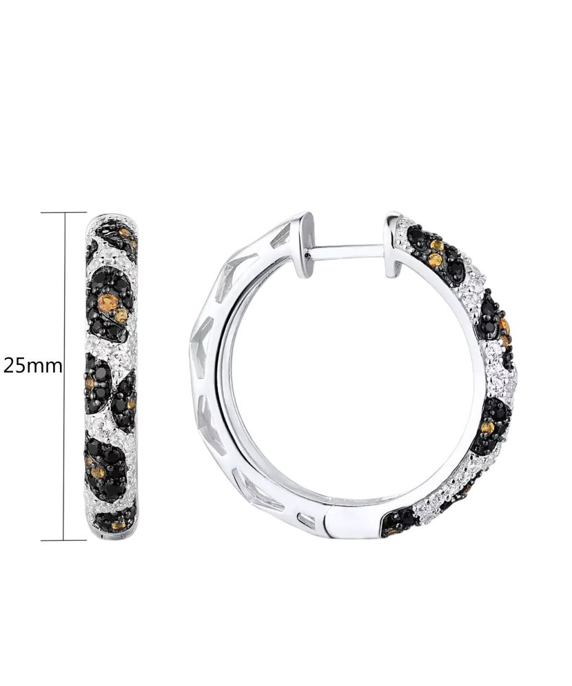 Hõbedast kõrvarõngad tsirkoonide ja spinellidega