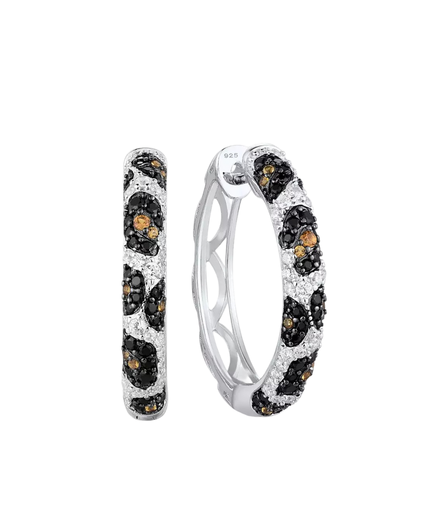 Hõbedast kõrvarõngad tsirkoonide ja spinellidega