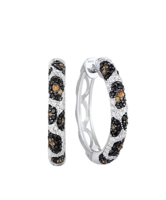 Hõbedast kõrvarõngad tsirkoonide ja spinellidega