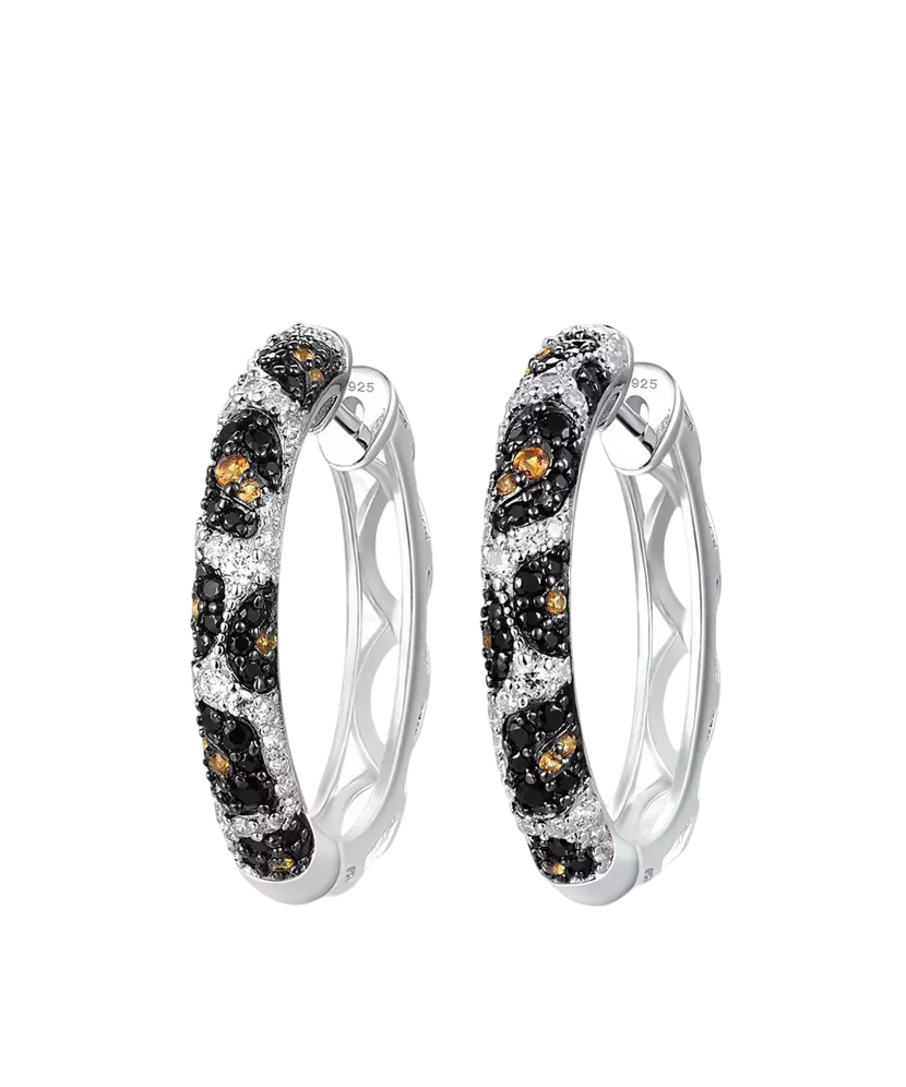 Hõbedast kõrvarõngad tsirkoonide ja spinellidega