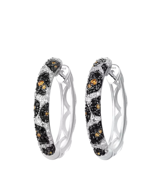 Hõbedast kõrvarõngad tsirkoonide ja spinellidega