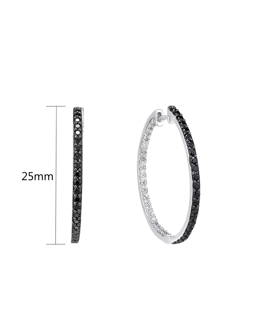 Hõbedast kõrvarõngad tsirkoonide ja spinellidega