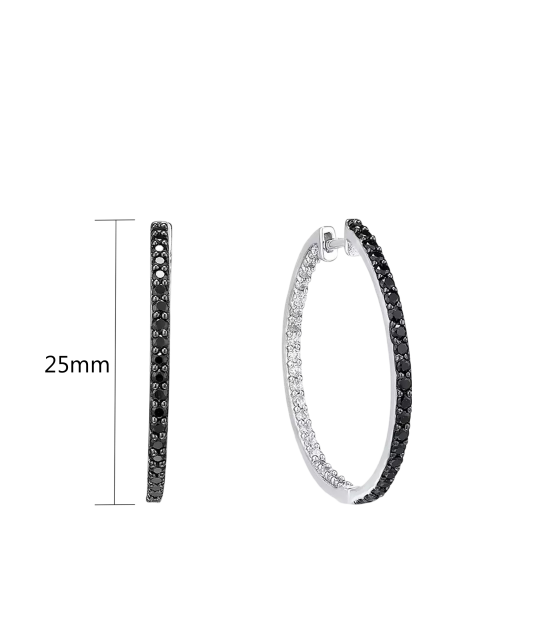 Hõbedast kõrvarõngad tsirkoonide ja spinellidega