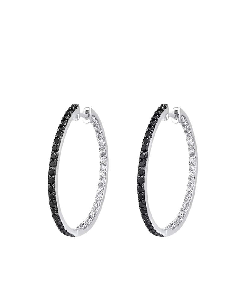 Hõbedast kõrvarõngad tsirkoonide ja spinellidega