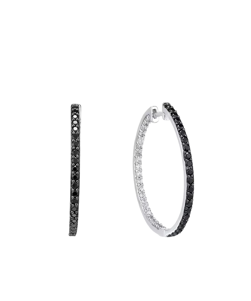 Hõbedast kõrvarõngad tsirkoonide ja spinellidega