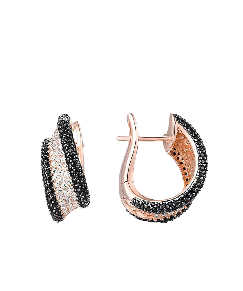 Kullatud Hõbedast kõrvarõngad tsirkoonide ja spinellidega