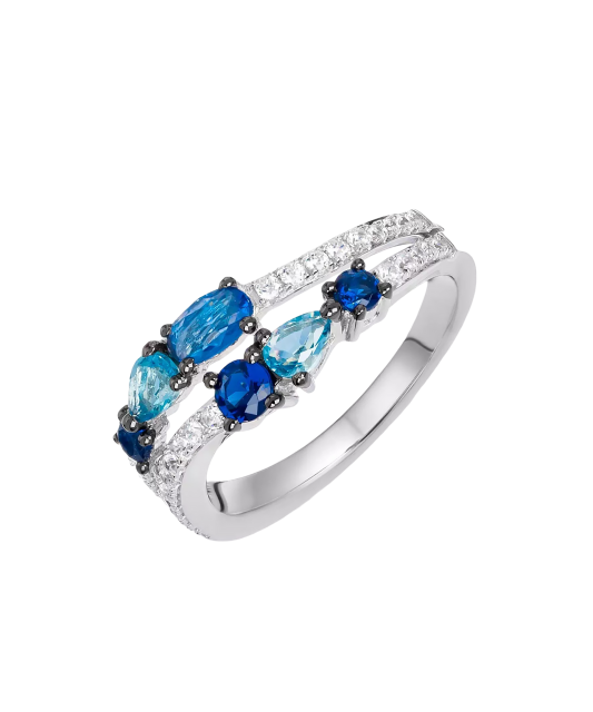 Hõbesõrmus tsirkoonidega