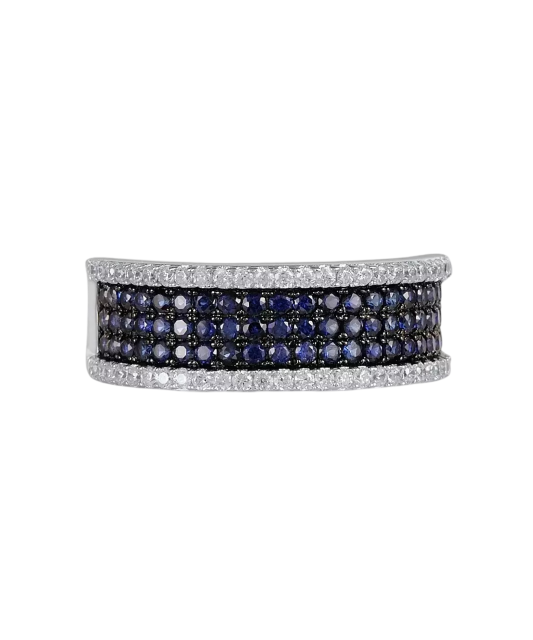 Кольцо из серебра с фианитами