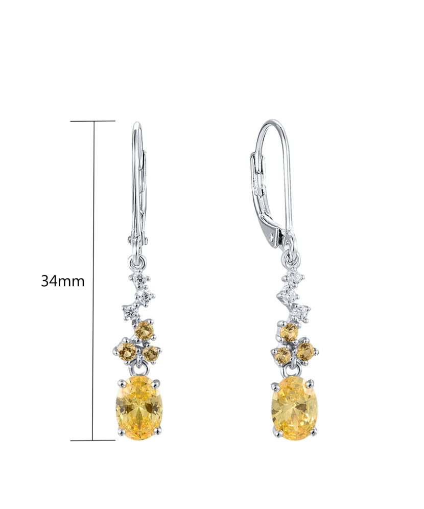 Hõbedast kõrvarõngad tsirkoonide