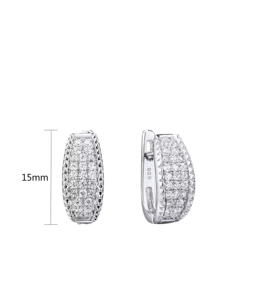 Hõbedast kõrvarõngad tsirkoonide