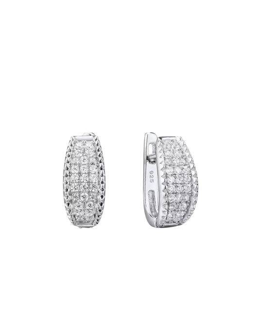 Hõbedast kõrvarõngad tsirkoonide