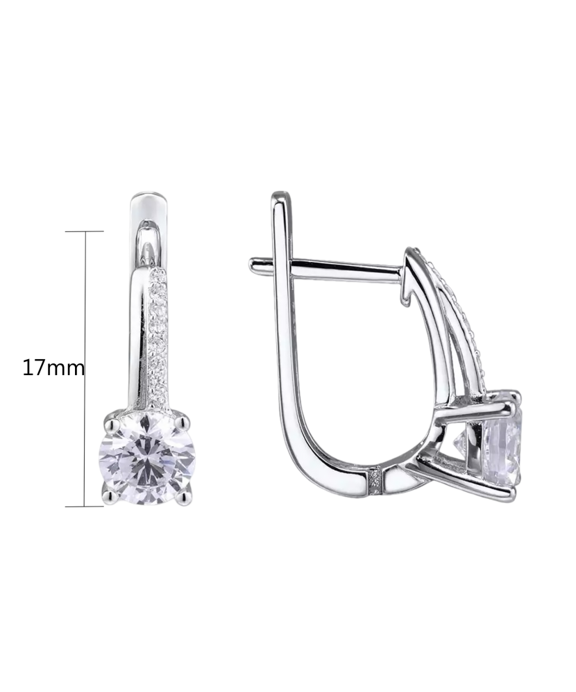 Серьги из серебра с цирконами