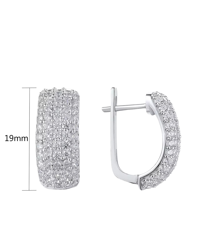 Hõbedast kõrvarõngad tsirkoonide