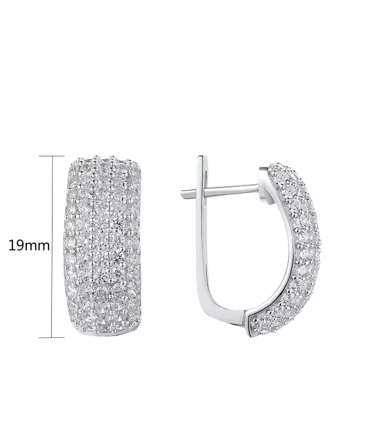 Серьги из серебра с цирконами