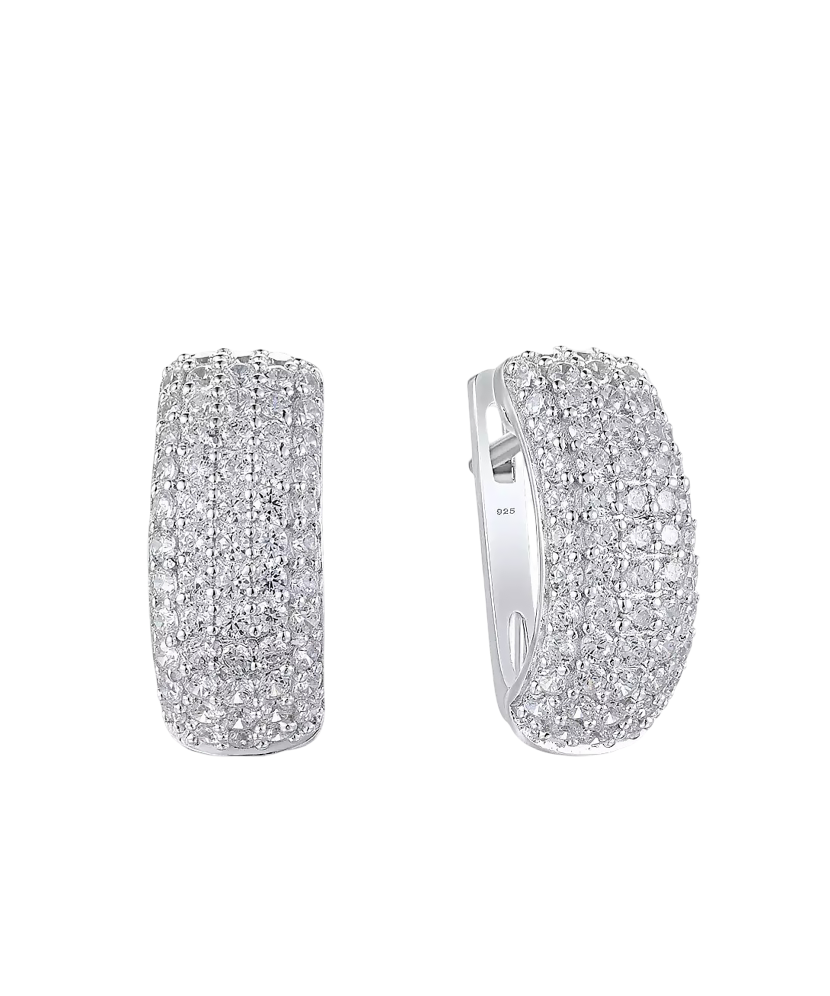 Hõbedast kõrvarõngad tsirkoonide