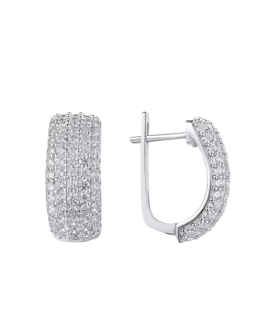 Hõbedast kõrvarõngad tsirkoonide