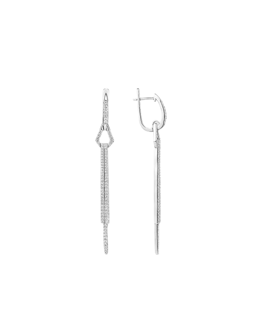 Hõbedast kõrvarõngad tsirkoonide