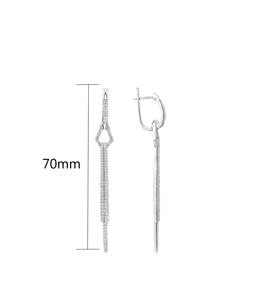 Hõbedast kõrvarõngad tsirkoonide