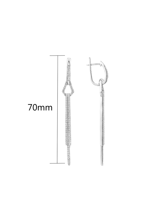 Hõbedast kõrvarõngad tsirkoonide