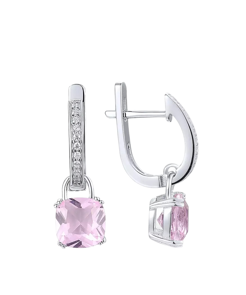 Серьги из серебра с цирконами