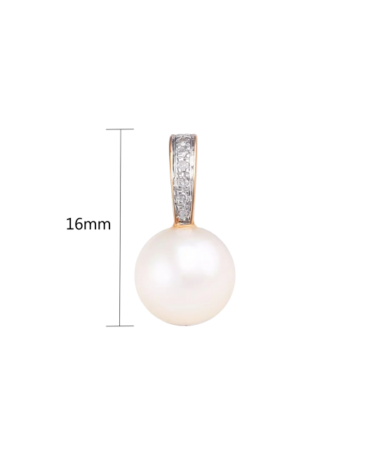 Золотой подвеска с жемчугом и бриллиантами