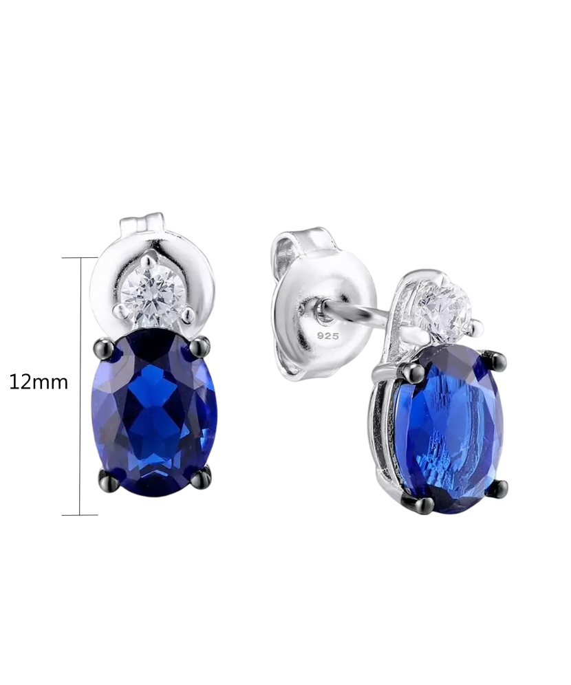 Hõbedast kõrvarõngad tsirkoonide