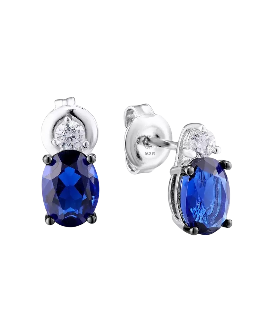 Серьги из серебра с цирконами