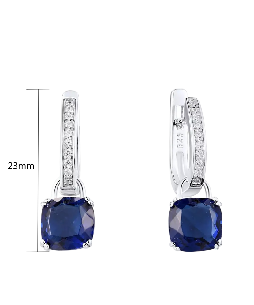 Серьги из серебра с цирконами