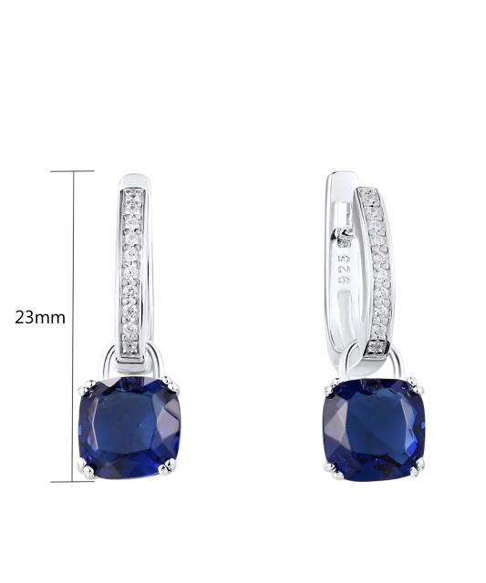 Hõbedast kõrvarõngad tsirkoonide