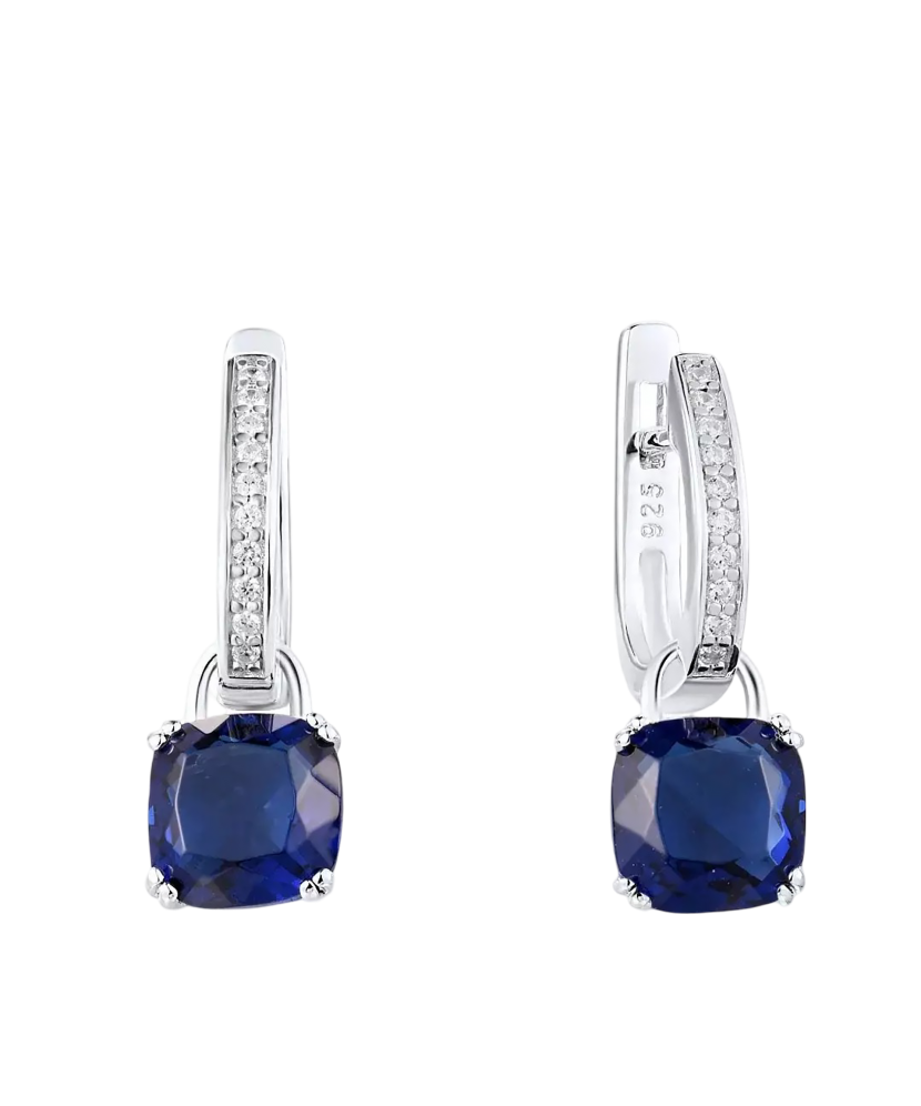 Hõbedast kõrvarõngad tsirkoonide