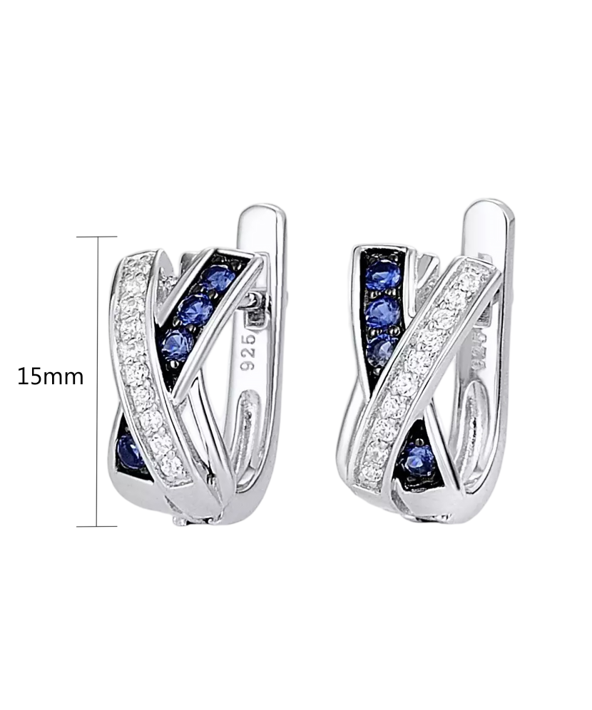 Hõbedast kõrvarõngad tsirkoonide