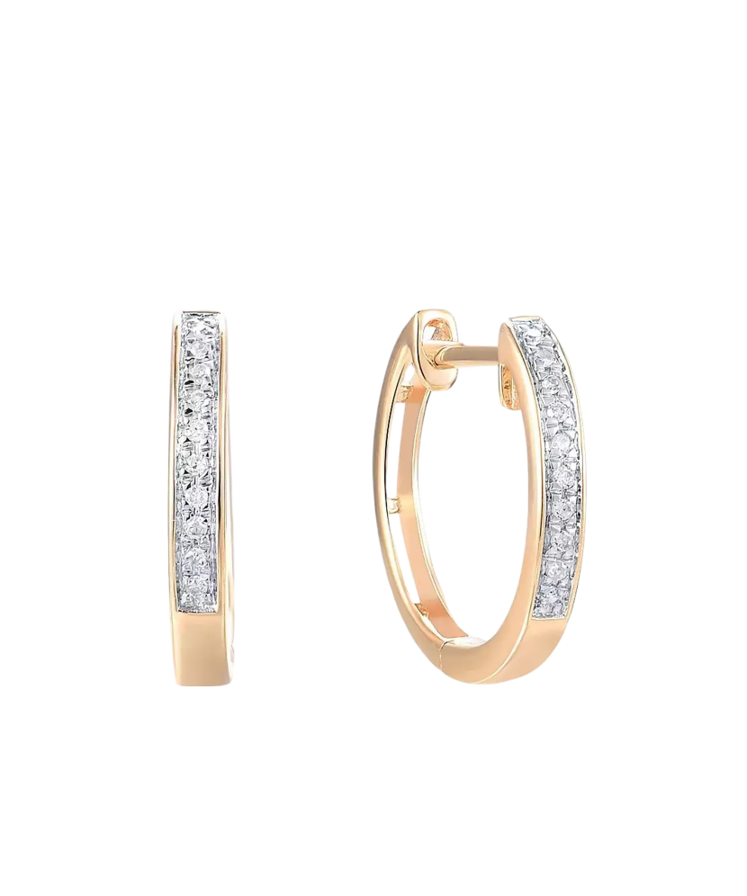 Kuldkõrvarõngad teemantidega