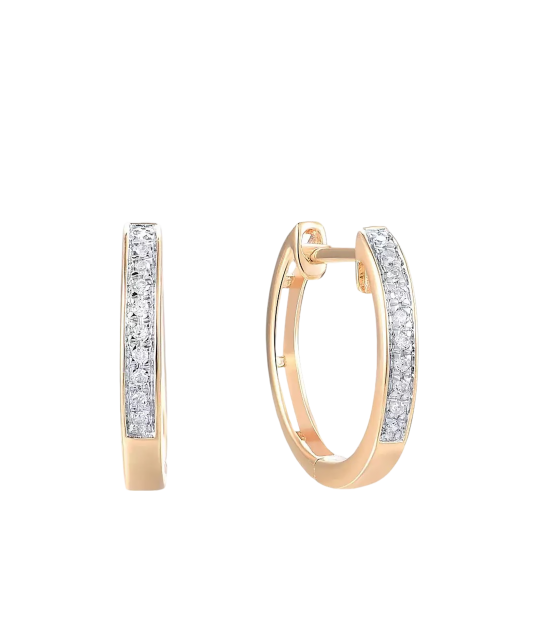 Kuldkõrvarõngad teemantidega