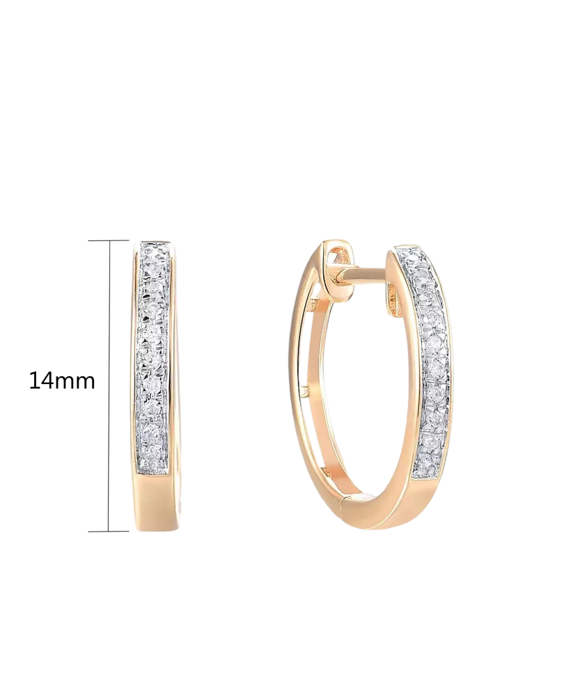 Kuldkõrvarõngad teemantidega