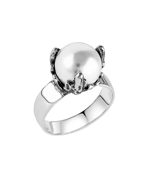 Hõbesõrmus Pärliga