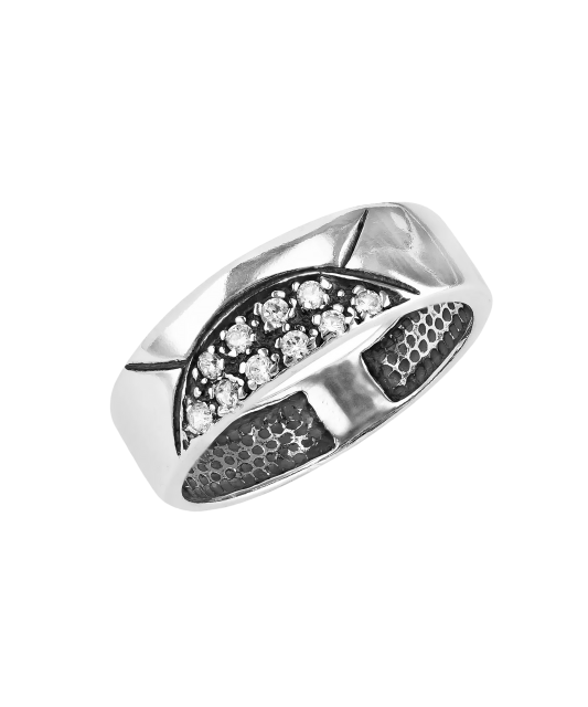 Hõbesõrmus tsirkoonidega