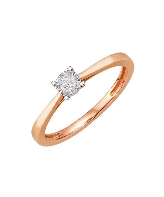 Кольцо из золота с бриллиантом