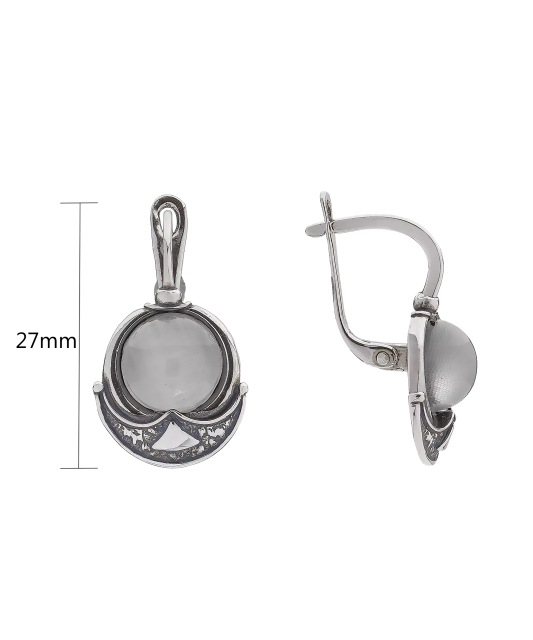 Hõbekõrvarõngad kassisilma kiviga - Goldinga